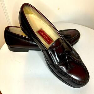 Cole Haan City Oxblood brown  leather tassel loafers preppy classic . Size 10